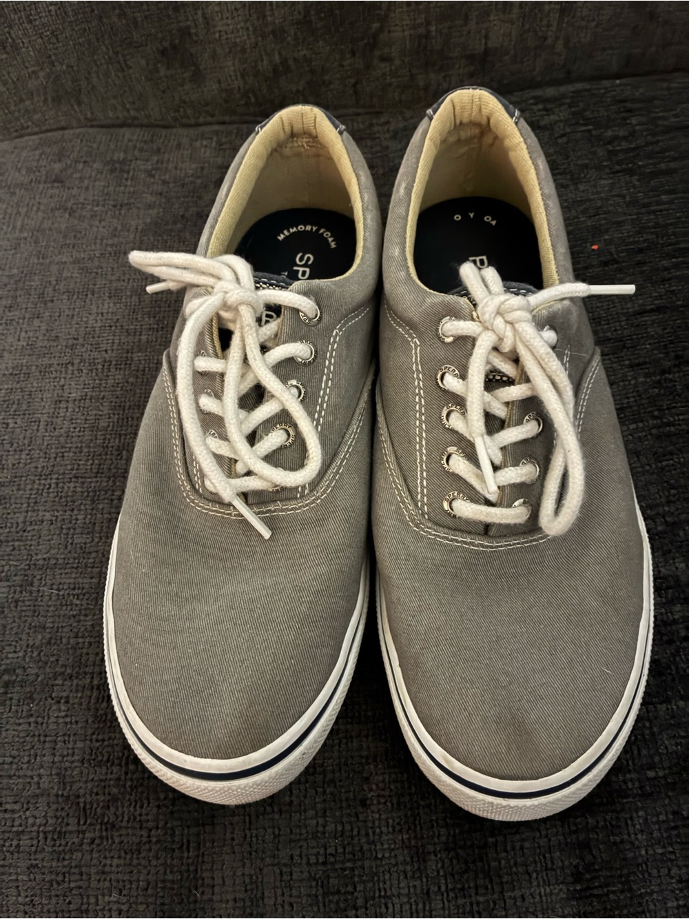 Sperry Men's Gray Canvas Lace-Up